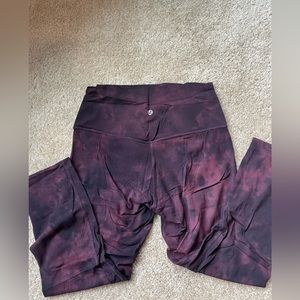 Lululemon 23” align leggings purple tie dye